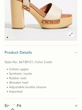 SARTO By Franco Sarto Cream Textured Platform Block Heel Sandals